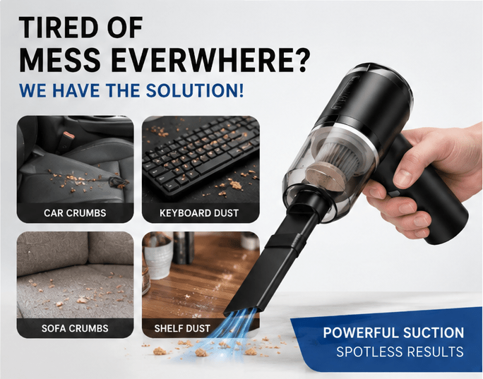 3 in 1 Car Vacuum Cleaner - Accessories